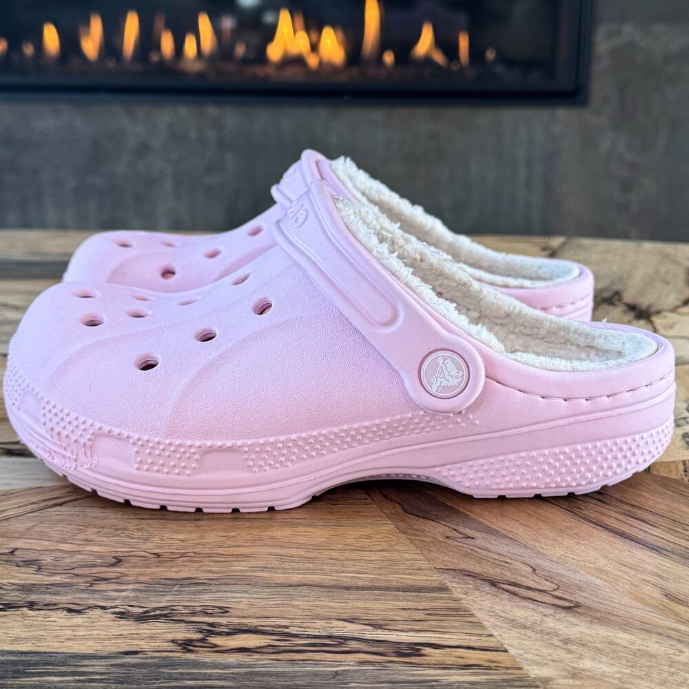 Crocs Ralen Lined Clogs Women's Size 6 - Ballerina Pink Fuzzy Slippers Coquette - Picture 10 of 15